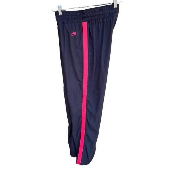 Vintage Nike Black Pink Warm Up Training Pants Women’s Size L Lined Streetwear - Image 4