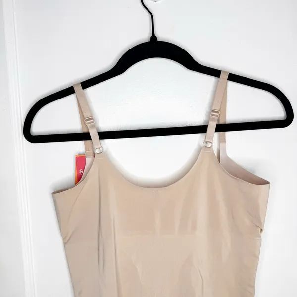SPANX OnCore Open-Bust Mid Thigh Bodysuit Soft Nude NEW Size 1X Slimming Shaping - Image 14