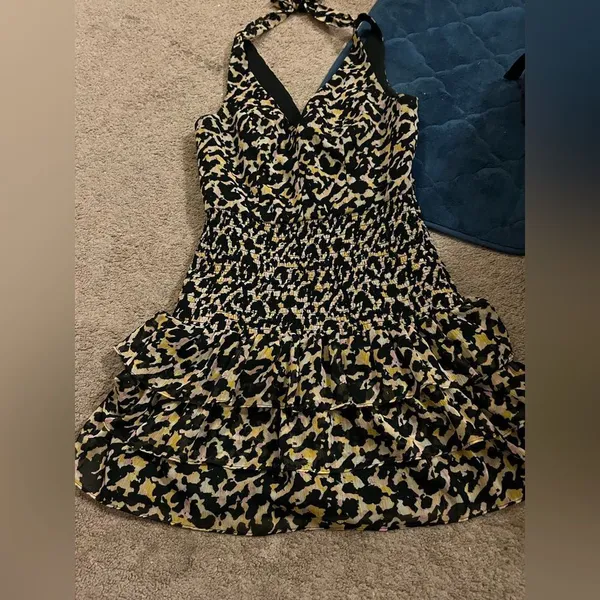 Amanda uprichard zita leopard print mini dress M - Image 10