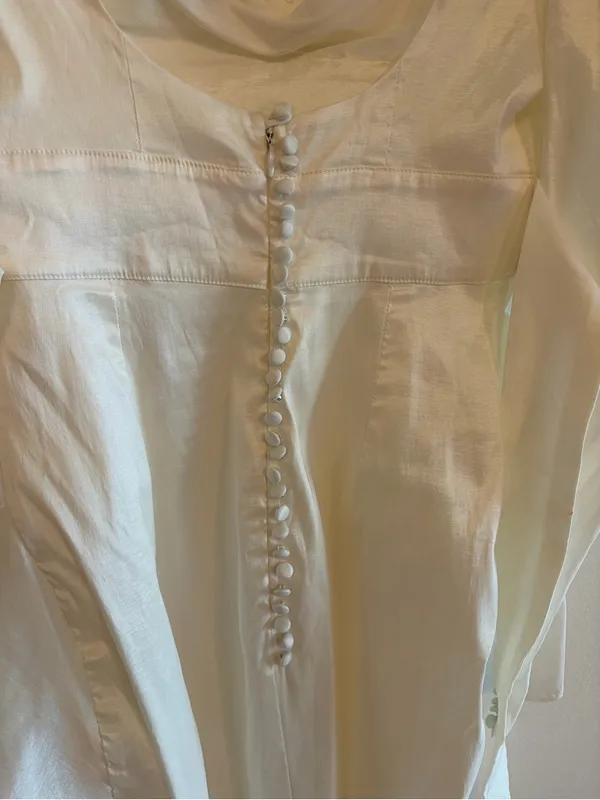 NWT White For Love and Lemons Etta Bridal Long Sleeve Mini Dress Size M - Image 7