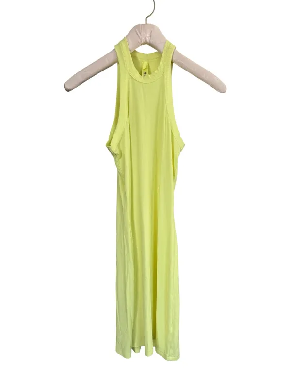 SKIMS neon yellow body con midi dress - Image 2