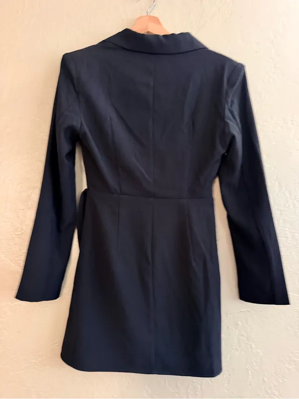 Cider Black Midi Blazer Dress - Image 2