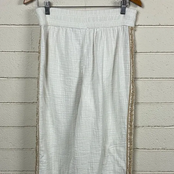 Aerie White Wide Leg Pants size M - Image 5