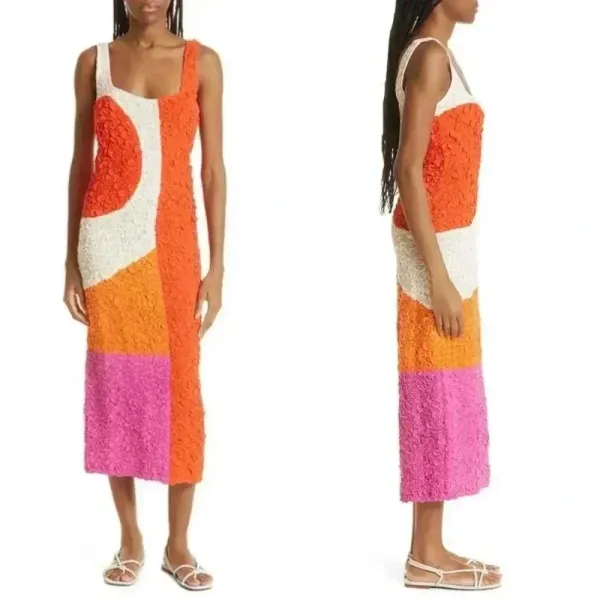NWOT MARA HOFFMAN Pomelo Sloane Dress Red Multicolor Size Small - Image 14