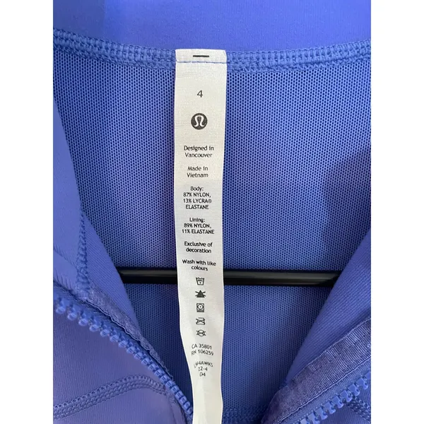 Lululemon NWT Define Jacket Luon Periwinkle Blue Size 4 Zip Up Yoga - Image 7
