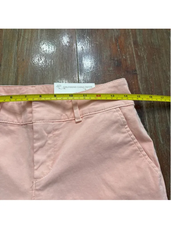 LOFT Peach Girlfriend Chino Petite Ankle Pants 4P Frayed Hem NWT - Image 5