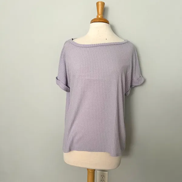 BiBi Lavender Lilac Light Purple Oversized Top - Image 2