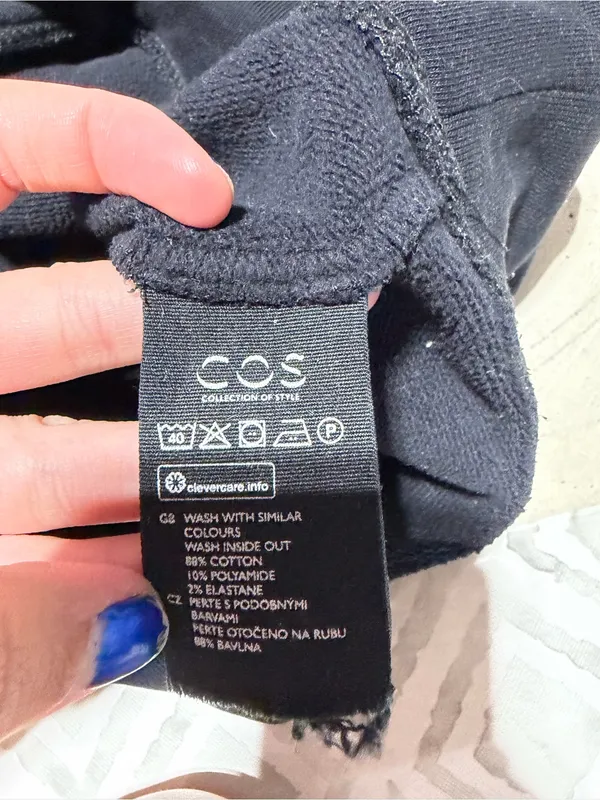 Cos Black Mock Neck Sweater sweatshirt large - Image 5