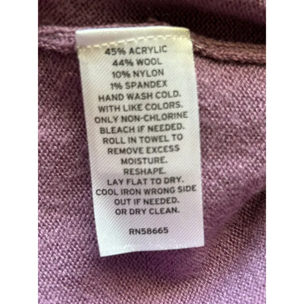 Nordstrom purple wool blend sweater Large office business casual - Image 6