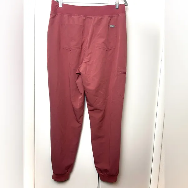 FIGS High Waisted Zamora Jogger style Scrubs in Mauve - Image 9