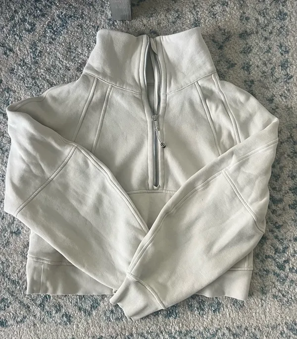 Lululemon Beige Scuba Half-Zip - Image 2