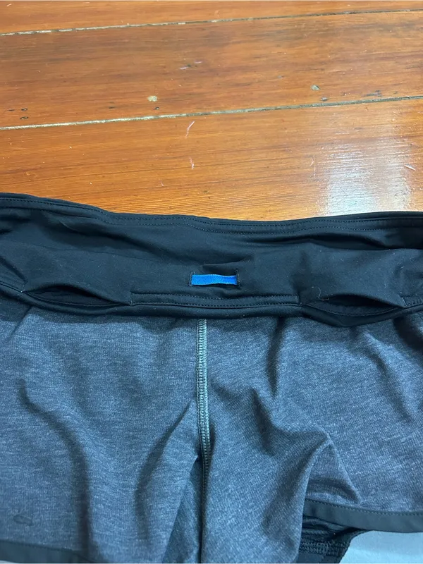 Lululemon Run Speed Shorts Women’s Sz 6 Heathered Black Running Athletic 👽🧡 - Image 8