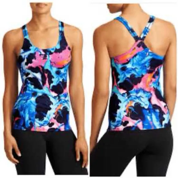 Athleta Blue and Pink Activewear Women's Bra Top - Image 15