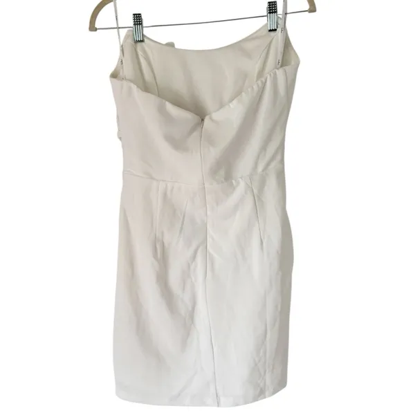 NWOT Lulus Divine Sensation White 3D Embroidered Strapless Mini Dress Size Large - Image 4