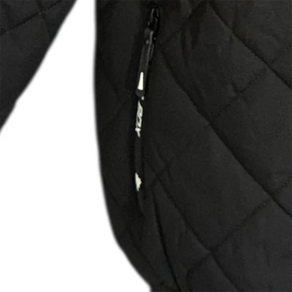Mens Puffer Coat Jacket Size XLarge Fits Like Large Hooded Full Zip Lined Winter - Image 4