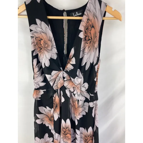 Lulus Serene Dreams Floral V Neck Maxi Dress Size Medium - Image 4