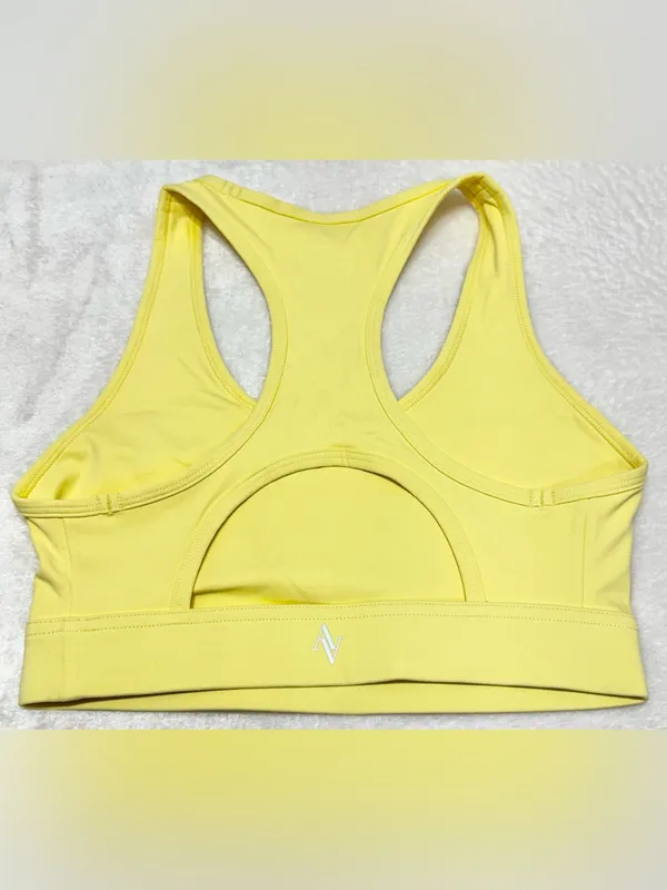 All Access by Bandier Yellow Racerback Sports Bra Size Small - Image 2