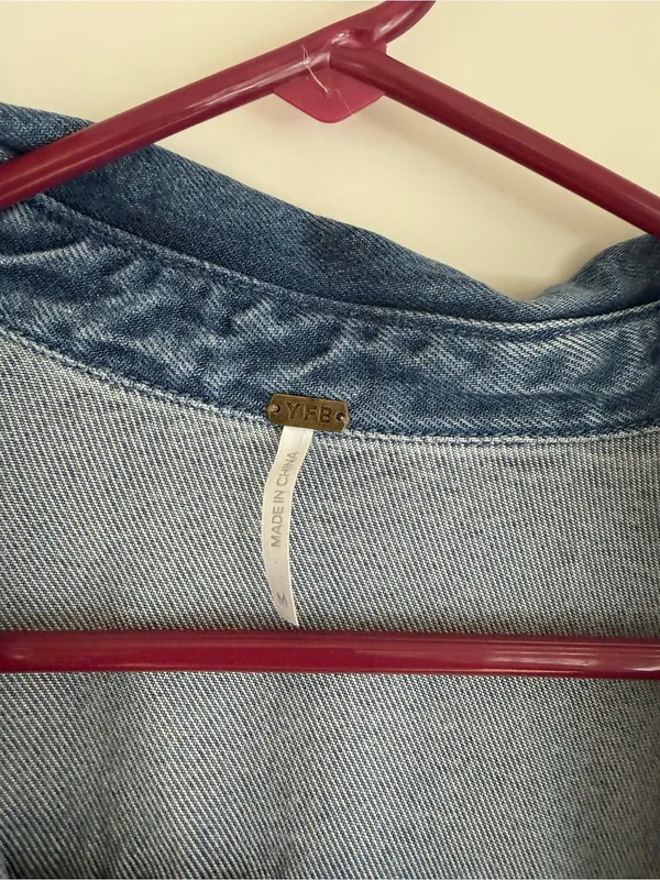 Washed Blue Women’s Button - Image 2