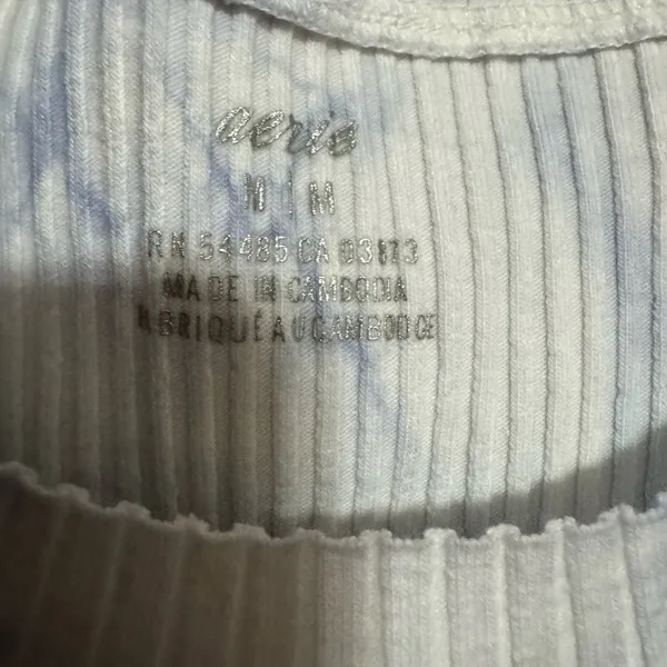 NWT aerie cropped tank blue and white - Image 2