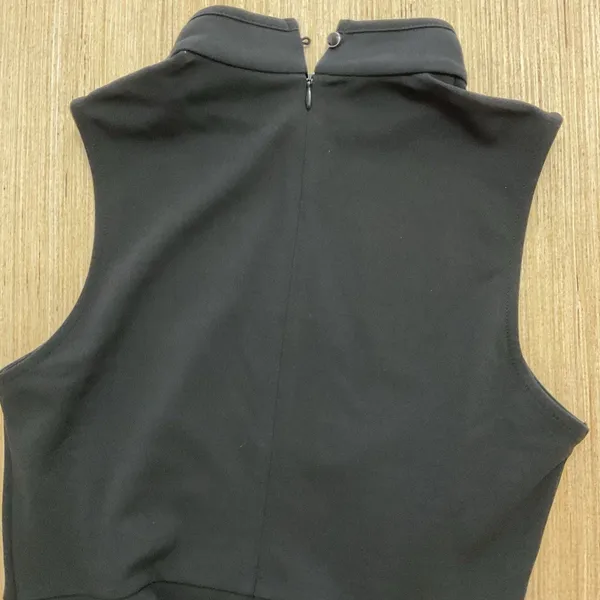 Woosea Sleeveless Maxi Mock Neck Side Slits cocktail Dress Womens Size M Black - Image 8
