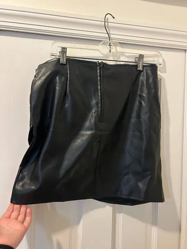 Leather skirt Black Size L - Image 3