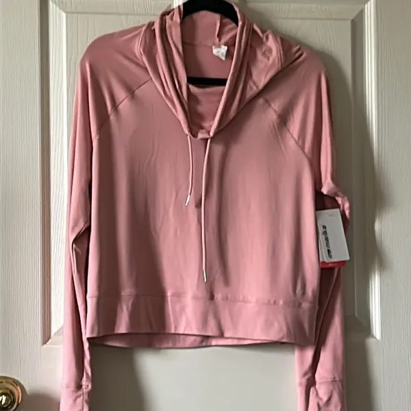 Marika Sport Women’s Pink Cowl Neck Pullover Yoga Long‎ Sleeve Top Size Large NWT - Image 4