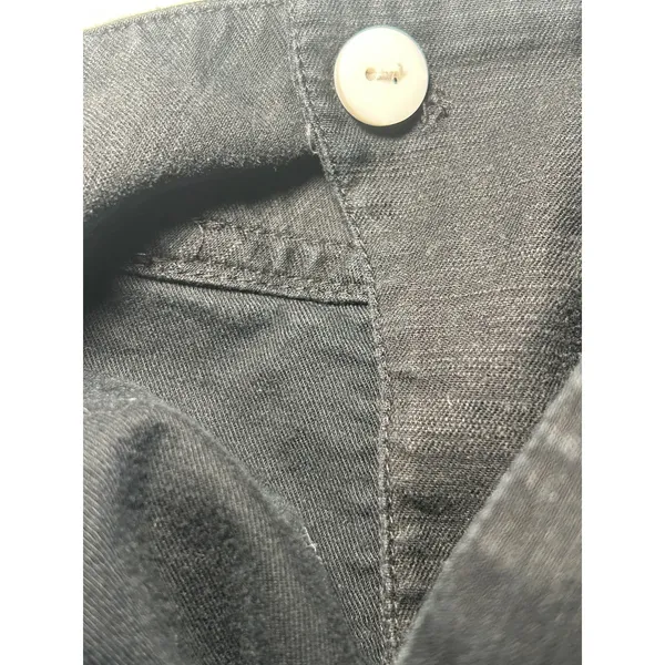 Maeve Anthropologie Black Crop Utility‎ Kick Flare Pants Size 6 High Rise - Image 7