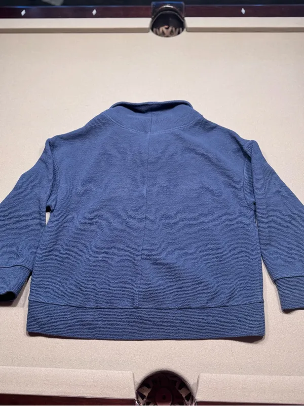 CALIA by Carrie Underwood Slate Blue Quarter-Zip Textured Pullover - Image 2