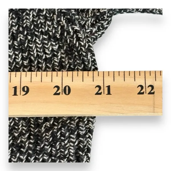 Athleta Womens Tunic Sweater XS Deep Split Hem V Neck Black Marl Wool‎ Blend - Image 8