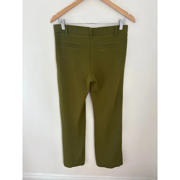 Betabrand Olive‎ Green Dress Pant Yoga Pants Straight Leg Medium Petite MP - Image 3