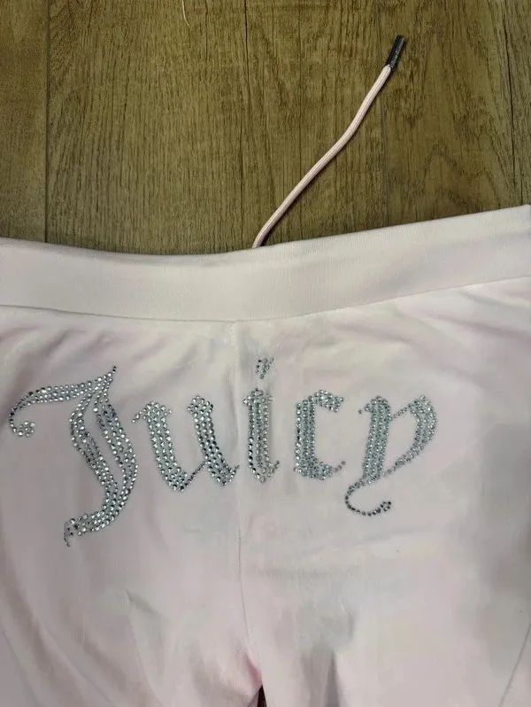 Juicy Couture OG Big Bling Velour Track Pants (Small) - Image 3