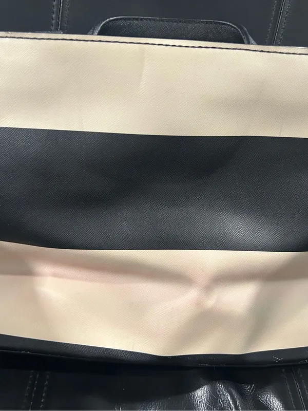 kate spade Black and Cream Striped Tote see pics for flaws on cream section - Image 9
