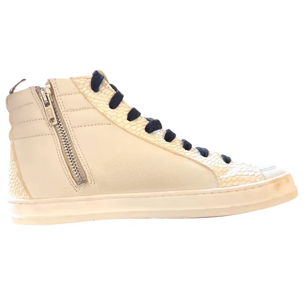 P448 Nautilus High‎ Top Skate Sneakers White Italian Size 35 (US 5) EUC - Image 13
