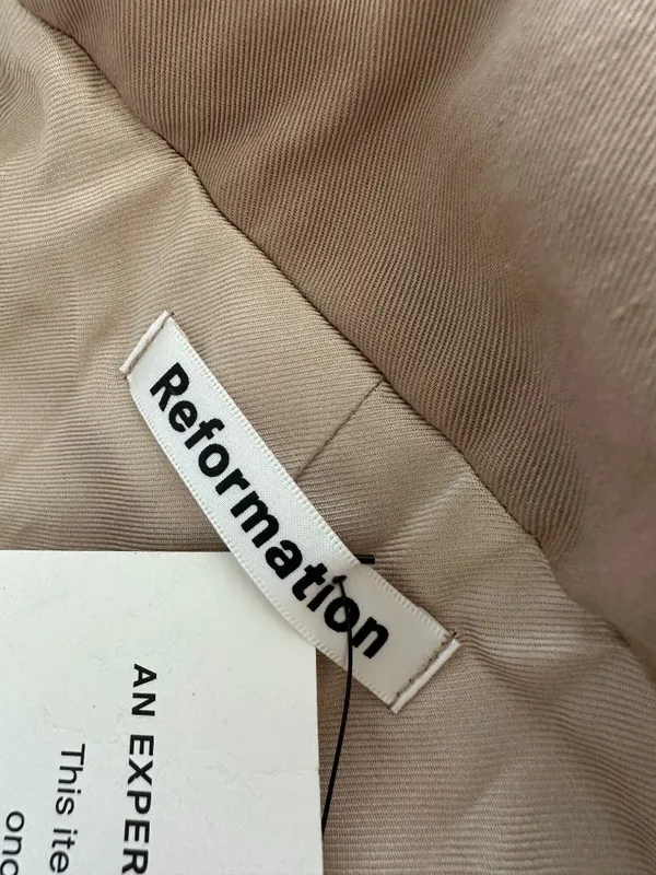 REFORMATION Tan Casual Blazer Jacket Size Medium - Image 9