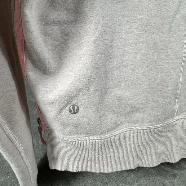 Lululemon Rejuvenate Pullover Sweatshirt Ivory Cream Pink Side Zip Top Women's 6 - Image 6