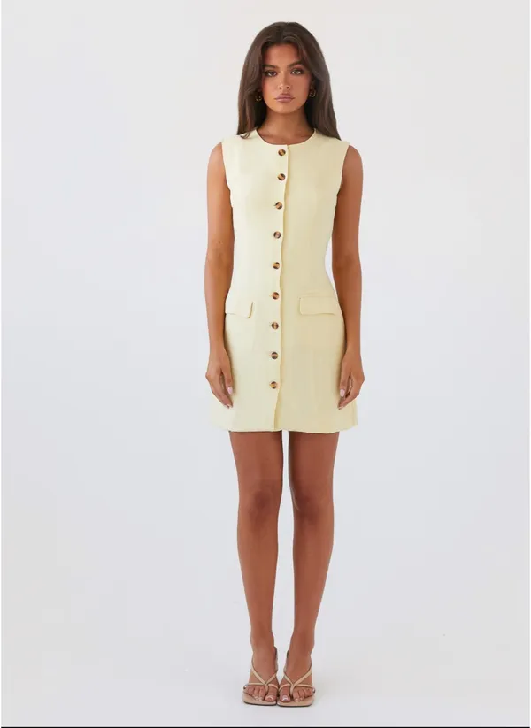 Peppermayo NWT Yellow Linen Mini Dress - Image 2