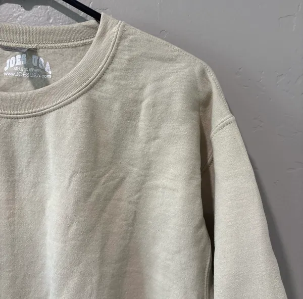 Joe’s USA Beige Pullover Sweatshirt Tan - Image 3