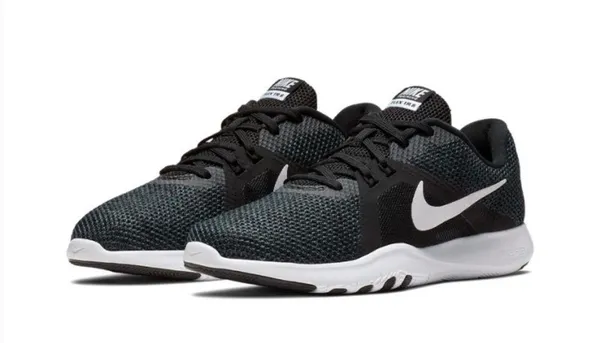 NWT 🖤🤍 Nike WIDE Womens Flex Trainer Black and Silver Sneakers, Size 8.5 WIDE - Image 3