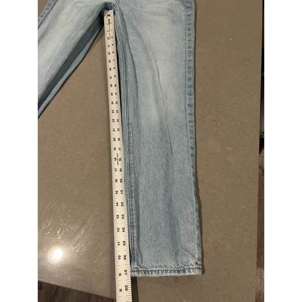 American Eagle Womens AE Jordyn High Waisted Straight Leg Jeans Light Wash Size 4 - Image 2
