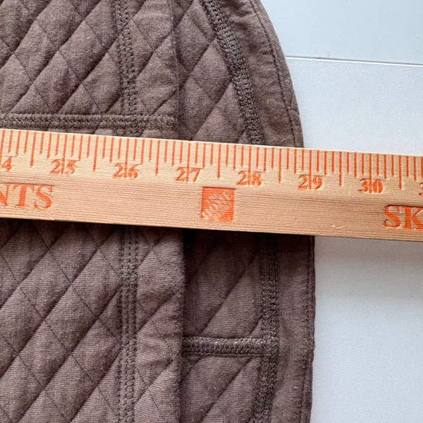Duluth‎ Trading Co Quilted Snap Neck Pullover Sweatshirt Taupe Brown Size S - Image 9