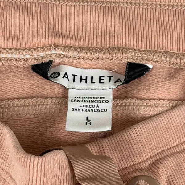 Athleta Womens Dusty Rose Pink French Terry Jogger Sweatpants Size Large L - Image 8