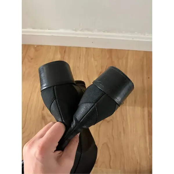 Black riding boots, size 9.5with expendable calf Black - Image 5