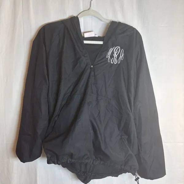 Marley Lilly Waterproof Black Pullover Monogram MAR White Font Size Small - Image 3