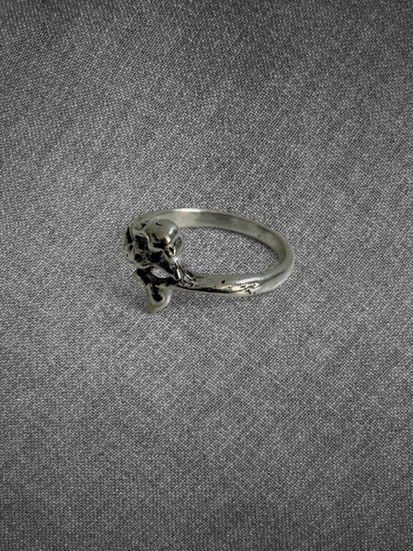 Vintage Silver Tone Mermaid Wrap Ring - Size 7 - Image 3
