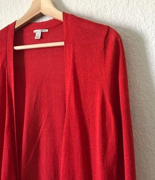 Halogen linen blend knit open front long cardigan size‎ M - Image 9
