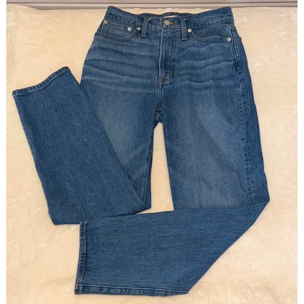 Madewell Perfect Vintage Straight Jeans 26 Blue High Rise Stretch Denim Women's‎ - Image 3