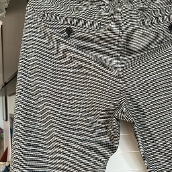 Abercrombie & Fitch Black and White Checkered Pants - Image 7