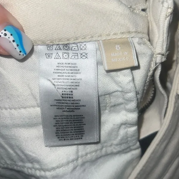✨Michael Kors Zip Detail Skinny Off White Sz 8 Jeans✨ - Image 9
