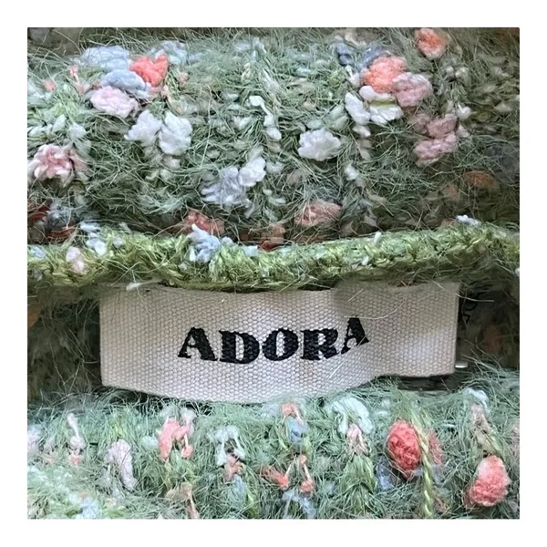 Adora Confetti Knit Turtleneck Sweater Womens Small‎ Green CES#2380G Fuzzy Boho - Image 6