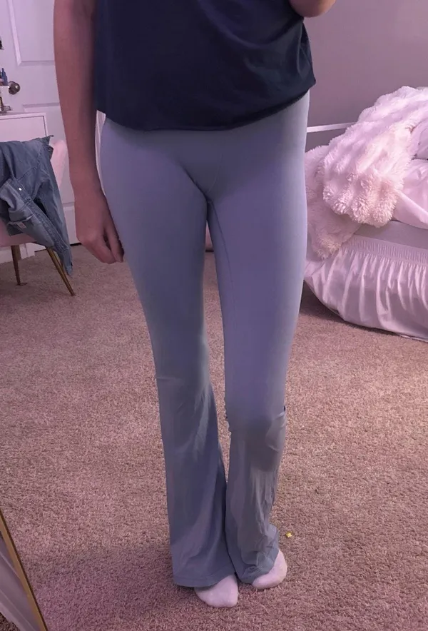Aerie Light Blue Crossover Leggings Flared - Image 2